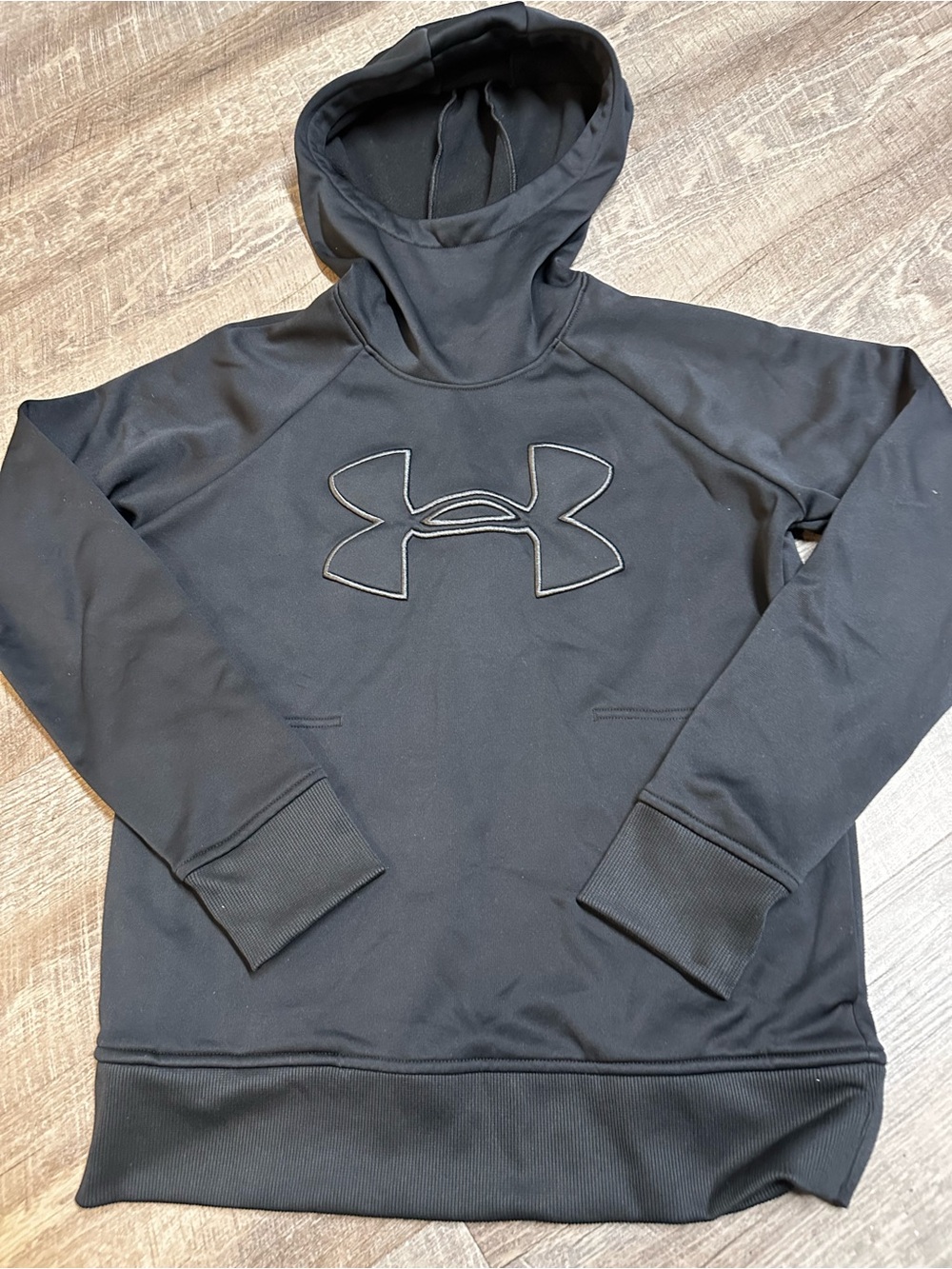Under Armour Black Crewneck Hoodie with Embroidered Logo